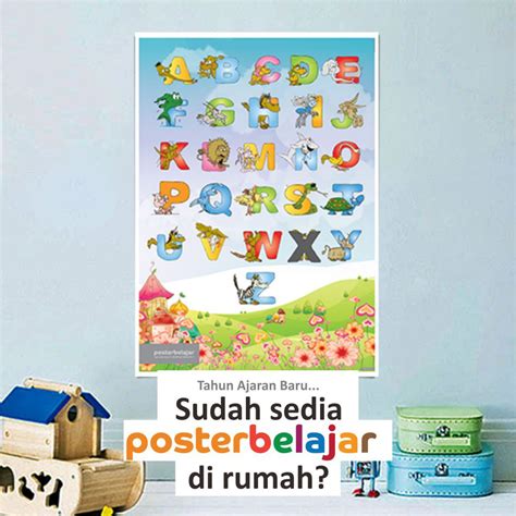 Jual Tipe Posbel Poster Pendidikan Belajar Mengenalkan Huruf Alfabet