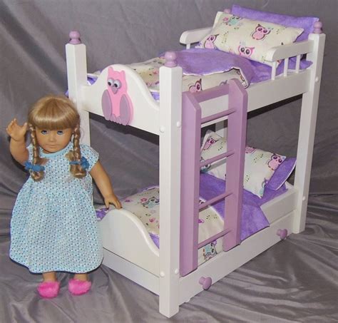 doll bunk bed with trundle bed perfect for the american girl etsy