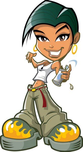 Hip Hop Gangsta Girl Cartoon Carton