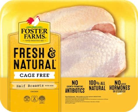 Foster Farms All Natural Bone In Fresh Chicken Breast 1 Lb Ralphs