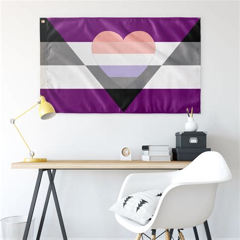 aegosexual cupioromantic wall flag single reverse 36x60 etsy