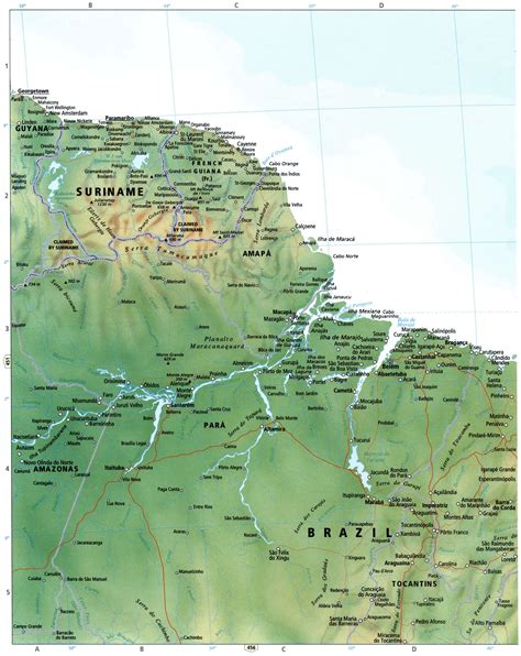 Northeast Brazil Map With Cities Northeast Brazil Map Physical