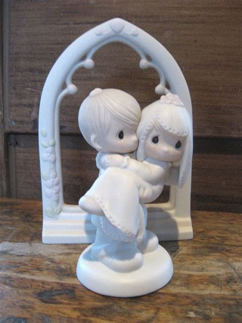 Precious Moments Ceramic Bride And Groom Figurine By Wildmushrooms 40