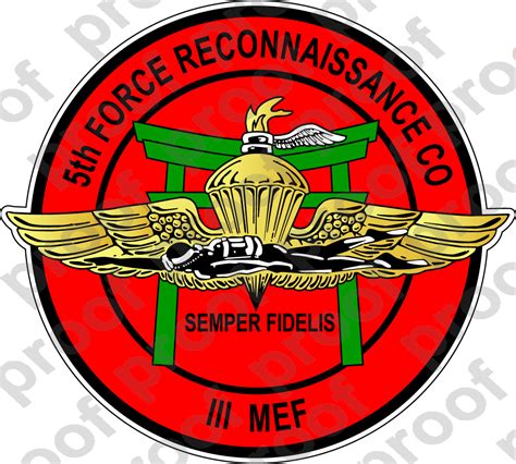 Sticker Usmc Unit 5th Reconnaissance Company Ooo Lisc20187 Mc