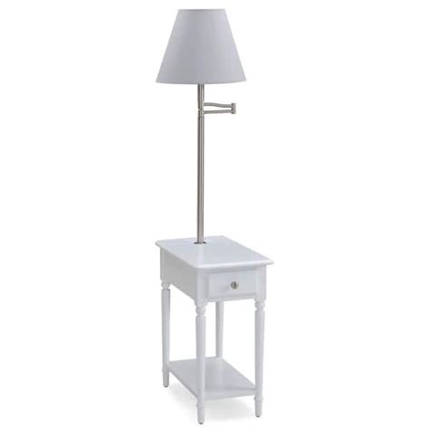 Leick Home Coastal Notions 26 In Painted Orchid White Chairside Lamp