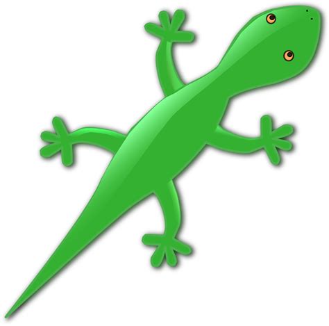 Green Gecko Lizard Vector Clipart Image Free Stock Photo Public