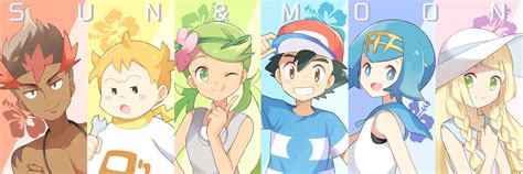 Lillie Ash Ketchum Lana Mallow Kiawe And More Pokemon And More Drawn By Mei Maysroom