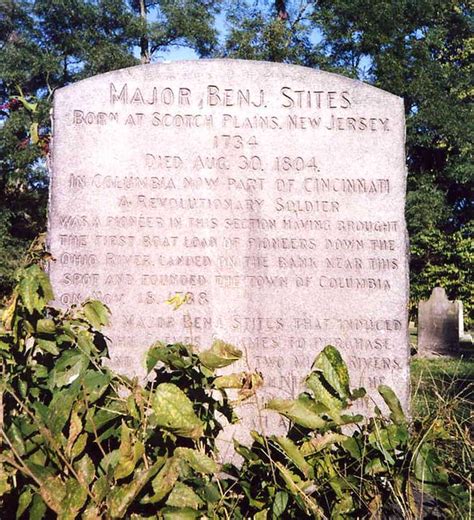 Maj Benjamin Stites Headstone Columbia Babtist Cemetery Oh Flickr