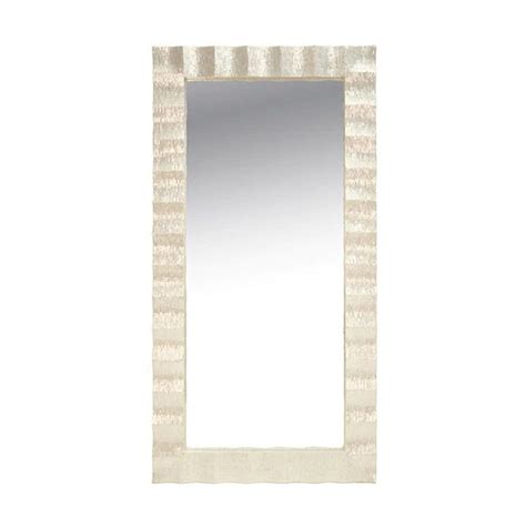 Worlds Away Rectangular Floor Mirror With Pearlized Capiz Scallop Frame Gracious Style