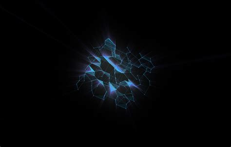Wallpaper Abstract Future Space Black Minimalism Blue Cosmos Plexus Images For Desktop