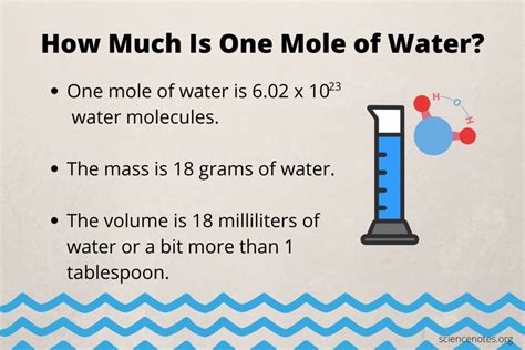 Here's how much water is inside you. How Much Is a Mole of Water? Mass and Volume