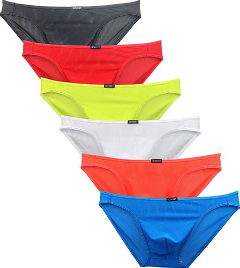 Ikingsky Mens Seamless Front Pouch Bikini Underwear Sexy Low Rise