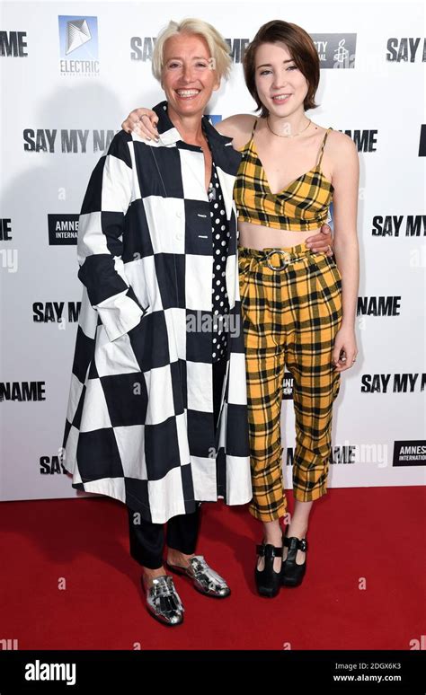 emma thompson and her daughter gaia romilly wise attend the gala screening for say my name at