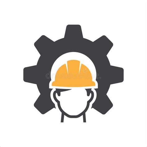 Safety Worker Icon Industrial Worker Icon Stock Vector Illustration
