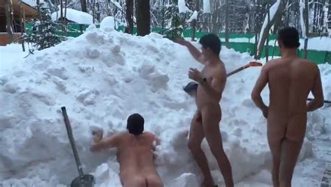 Three Naked Guys In The Snow Thisvid Com