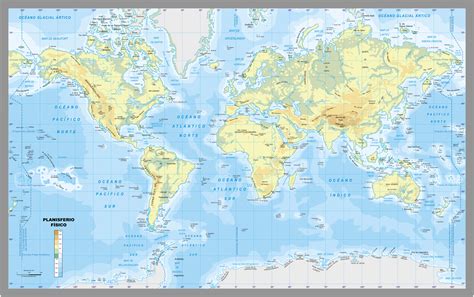 25 Unico Mapa Planisferio Fisico Politico