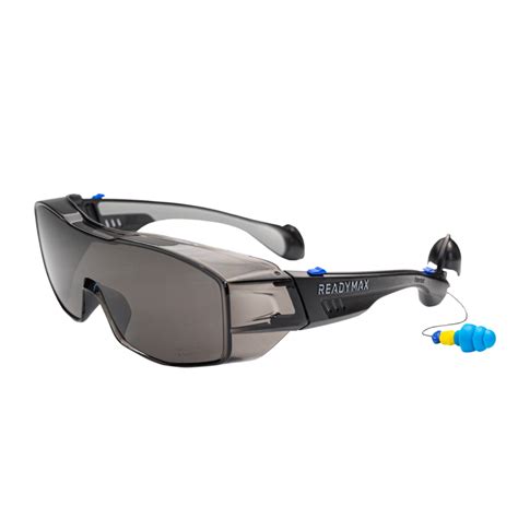 soundshield® fit over style safety glasses grey lenses readymax®
