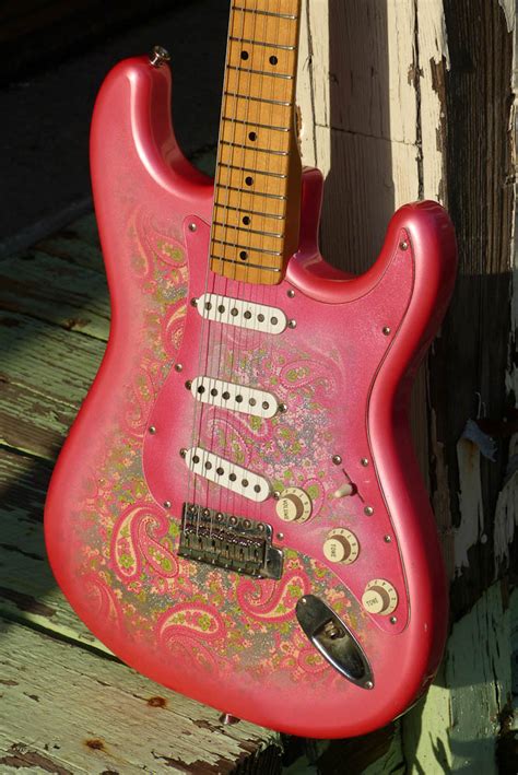 Jake Wildwood C1985 Fender Japan Pink Paisley Stratocaster Electric Guitar