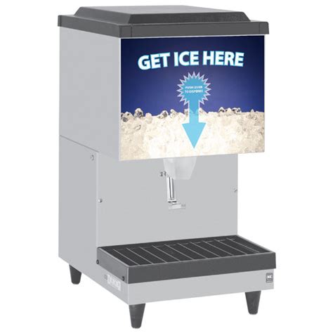 Cornelius D45 45 Lb Manual Fill Countertop Ice Dispenser With Graphic