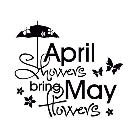Sticker Mural April Showers Bring May Flowers Wall Artfr