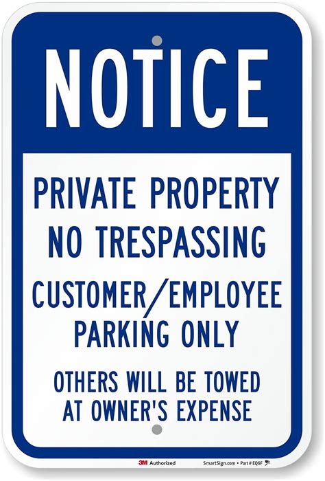 Buy Smartsign 18 X 12 Inch Notice Private Property No Trespassing