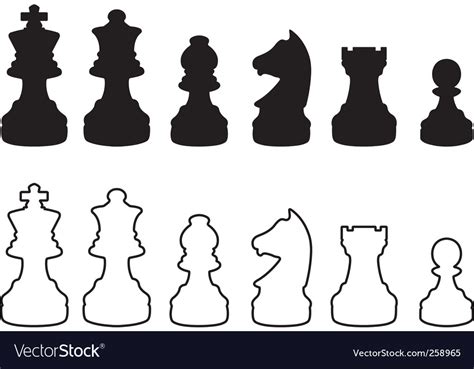 Chessmen Symbols Royalty Free Vector Image Vectorstock