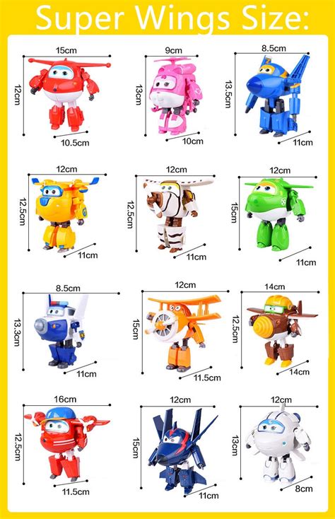 New Arrival Super Wings Mini Transformation Robot Planes 15cm 18 Styles