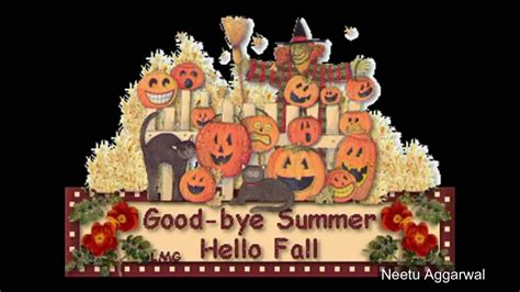 Goodbye Summer Hello Autumnhello Fallwishesgreetingssmssayings