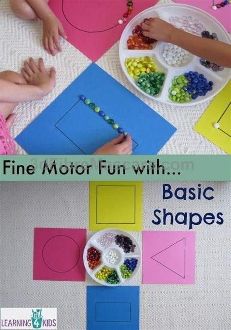 Fine Motor Fun With Basic Shapes Learning Basic Shapes Maths Centre