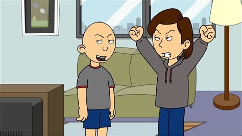 Classic Caillou Makes His Dad Classic And Gets Grounded Youtube
