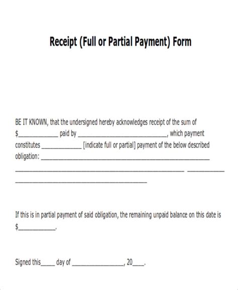 Letter Receipt Of Payment Template Great Receipt Forms