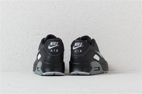 Nike Leather Air Max 90 Essential Black Wolf Grey Dark Grey In Gray