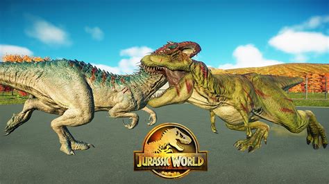 Tyrannosaurus Rex Vs Indominus Rex Dinosaur Fighting Jurassic World