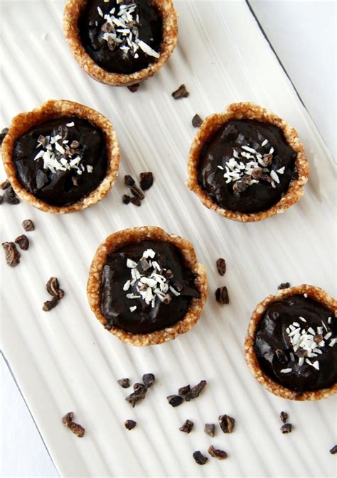 No Bake Chocolate Pudding Mini Tarts Natural Noshing