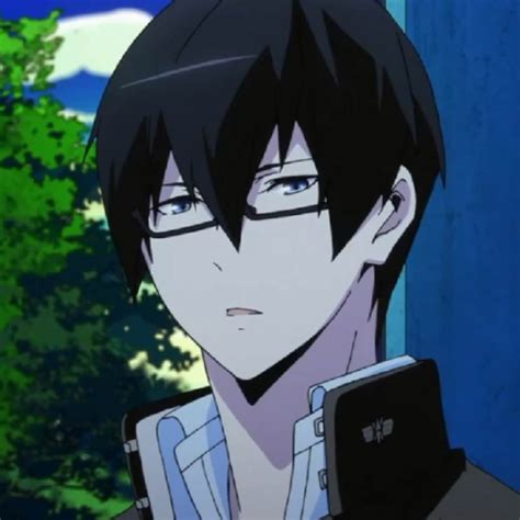 Black Haired Anime Boy With Blue Eyes