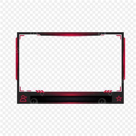 Facecam Border Clipart Transparent Background Red And Black Live