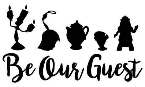 Be Our Guest Svg File For Cricut And Silhouette Disney Silhouettes