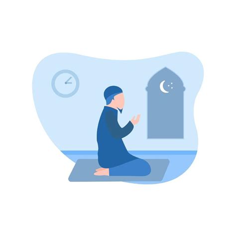 Muslim Praying With Hands Up 1313810 Vector Art At Vecteezy