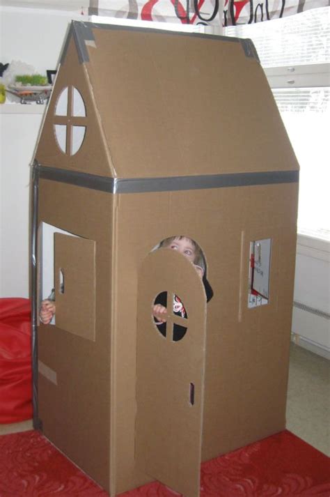 Fun With Cardboard Cardboard Box Houses Large Cardboard Boxes Diy
