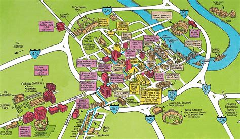Map Of Downtown Nashville Nashville Map Official Guide