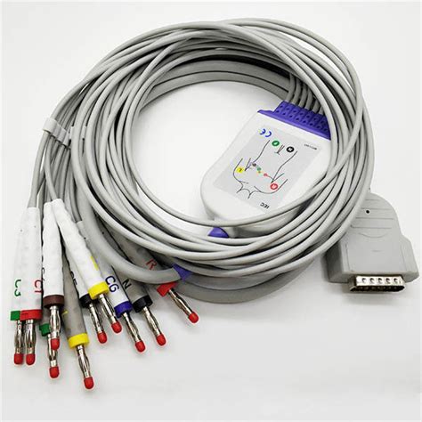 ge 10 lead ekg cables banana connector proximal 3 6m length 10k resistor leadwrie and truck