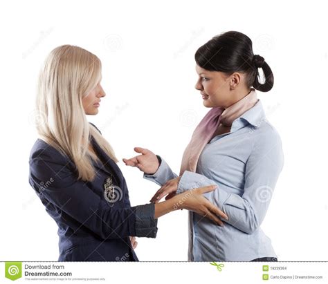 Two chatting women stock photo. Image of career, business - 18239364