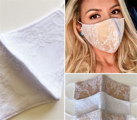 Bridal Lace Face Mask For Women Designer Wedding Face Masks Etsy