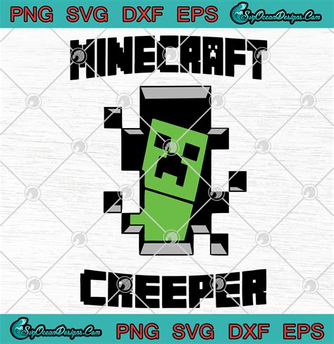 Minecraft Creeper Svg Craft Creeper Cool Creeper Minecraft Vector Svg