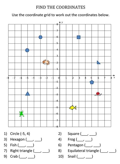 10 Best Printable Coordinate Picture Graphs Coordinate Graphing