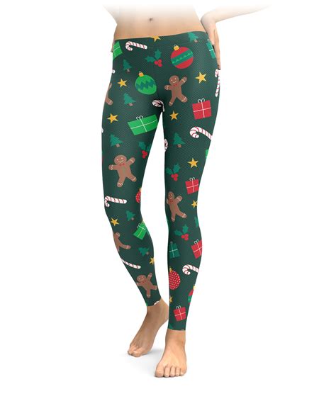 Green Christmas Leggings