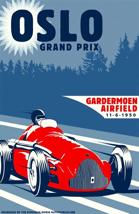 An Old Poster Advertising A Grand Prix Race
