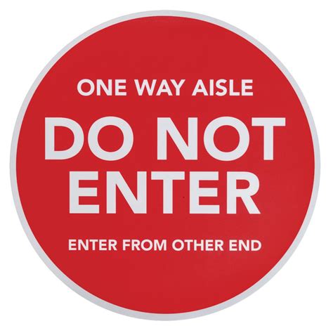 12 Dia Do Not Enter One Way Aisle Floor Decal
