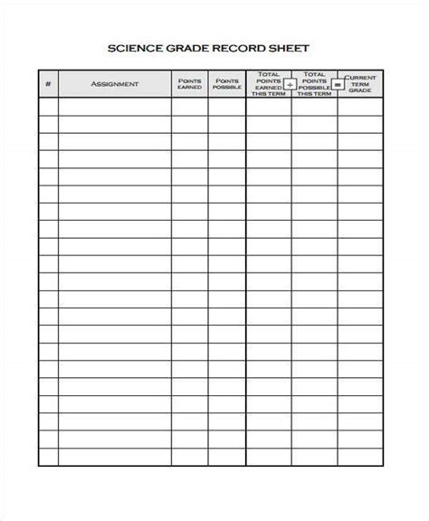 Excel Grade Sheet Example Excel Templates