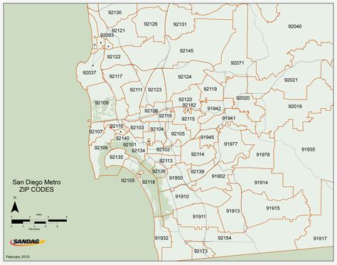 San Diego County Zip Code Map Printable Map